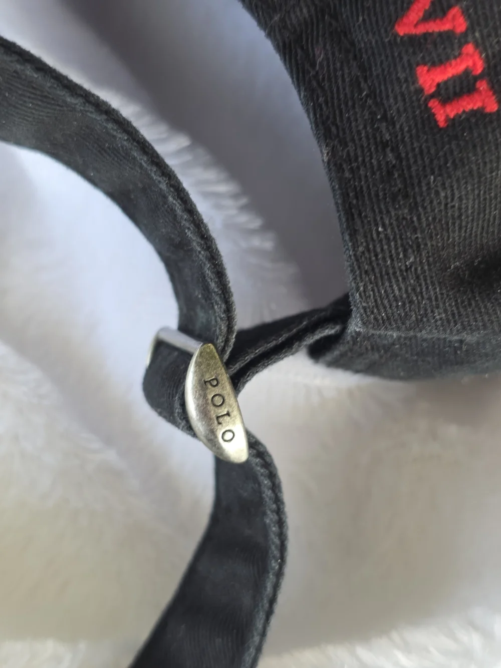 Polo by Ralph Lauren Black Cap with Red Pony & Number Embroidery